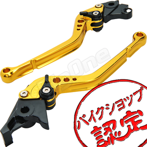 BigOne STD GSX650F GSF650 バンディット650 GSX1300R GS1200SS ビレット ブレーキ クラッチ レバー 金/黒 ゴールド ブラック