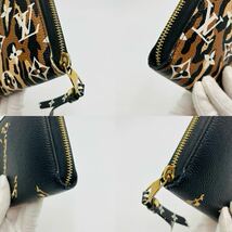 1円【極美品/限定】LOUIS VUITTON ルイヴィトン ジャイアント ジャングル モノグラム 長財布 ウォレット ラウンド ジッピー レザー メンズ_画像5