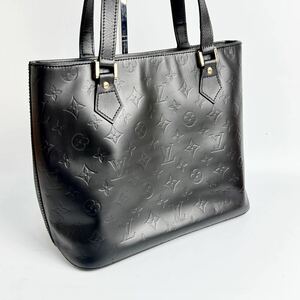 1円 極美品 LOUIS VUITTON ルイヴィトン ヴェルニ ヒューストン ハンドバッグ ブラック トートバッグ バッグ モノグラム 1f5