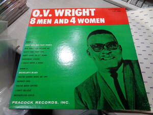 O.V.ライト,O.V. WRIGHT/8 MEN AND 4 WOMEN(USA/MCA(PEACOCK RECORDS BACKBEAT LP-66):BL-66 NM LP