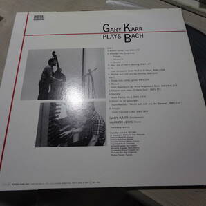 ゲリー・カー,GARY KARR,HARMON LEWIS/GARY KARR PLAYS BACH(FIREBIRD:K28C 450 AUDIOPHILE LP/111,111 STAMPERの画像2