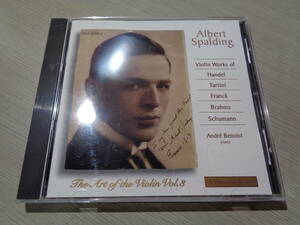 アルバート・スポルディング,ALBERT SPALDING VIOLIN WORKS OF HANDEL,TARTINI,FRANCK,BRAHMS,ACHUMANN(1997 A CLASSICAL RECORD:ACR 42 CD