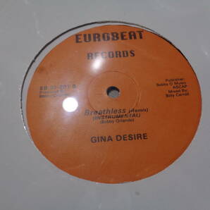 ジーナ・デザイアー,GINA DESIRE/BREATHLESS(REMIX/INSTRUMENTAL)(BOBBY ORLANDO/EUROBEST RECORDS:EB-87-201 UNPLAYED MINT!!!!! 12”の画像3