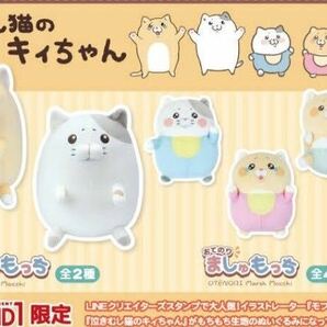 ラウンドワン限定 未使用タグ付 泣きむし猫のキィちゃん ぬいぐるみ タコ たこ 約16㎝ モフ缶 おてのりましゅもっち モフ缶 の画像2