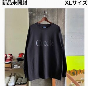 新品 Creek ロンT XL black ブラック tシャツ l/s tee　 長袖Tシャツ　 ロンT　 カットソー　
