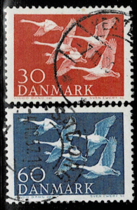 { Denmark }1956 year noruten stamp 2 kind 