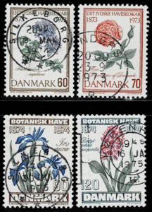 { Denmark }1973-74 year flower 4 kind 