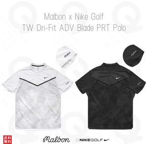 Malbon Golf × NIKE GOLF TW Dri-Fit ADV Blade PRT Polo 　WHITE US-Sサイズ（日本サイズM相当）限定アイテム