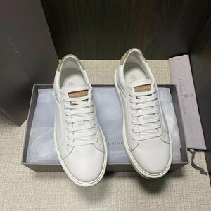 ブルネロクチネリ　BRUNELLO CUCINELLI メンズ　スニーカー　レザー　靴　スポーツシューズ　39-44　サイズ選択可能 xx4968