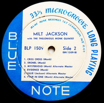 【 完全オリジナル・ Lexington 】Milt Jackson and Thelonious Monk quintet / BLUE NOTE BLP-1509 /RVG/EAR/DG/Flat Edge MONO ★ _画像8