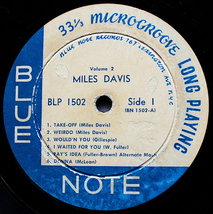 【 完全オリジナル・レキシントン 】★ MILES DAVIS　 Volume 2　 / BLUE NOTE BLP-1502 　/ RVG / EAR / DG/ Flat Edge 　 MONO 　★ _画像6