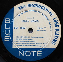 【 完全オリジナル・レキシントン 】★ MILES DAVIS　 Volume 2　 / BLUE NOTE BLP-1502 　/ RVG / EAR / DG/ Flat Edge 　 MONO 　★ _画像7