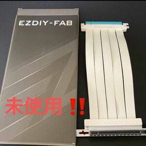 EZDIY-FAB PCIe 4.0 X16ライザーケーブル 高速シールド垂直GPUマウント用 PCI-E Gen4対応 白