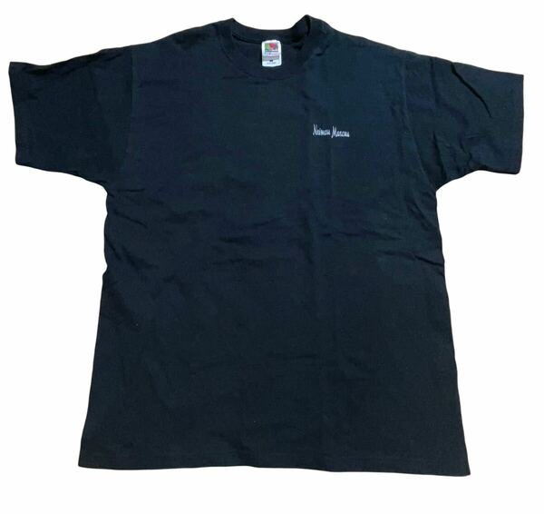 00's ニーマン・マーカス（Neiman Marcus）ロゴ　Tシャツ L BLK フルーツオブザルーム