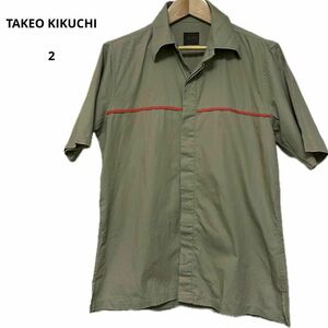  прекрасный товар TAKEO KIKUCHI Takeo Kikuchi рубашка короткий рукав 2 модный 