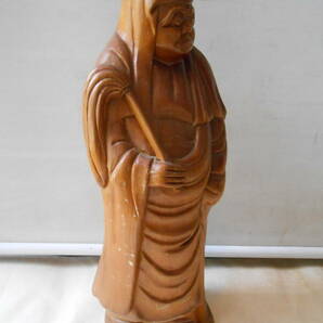 ★黄来成像 台湾 縁起物 木彫り像 の画像2