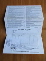 Teddy Bears of Witney 1998 ORDER SHEET　テディペア オーダーシート_画像2