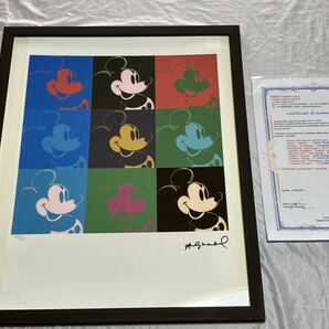 レア！アンディウォーホル リトグラフ Andy Warhol ミッキーマウス MickeyMouse ディズニー Disney TDL 56/125【送料無料】の画像10