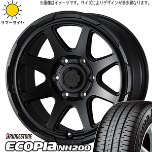 エブリィワゴン NV100リオ 165/60R14 BS エコピア NH200C スタットベルク 14インチ 4.5J +45 4H100P サマータイヤ ホイール 4本SET