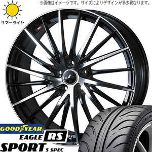 アクア 205/55R16 グッドイヤー RSSPORT S-SPEC レオニス FR 16インチ 6.0J +42 4H100P サマータイヤ ホイール 4本SET