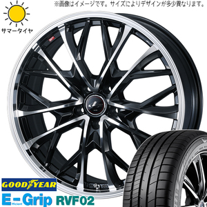 アクア 205/55R16 グッドイヤー RVF02 レオニス MV 16インチ 6.0J +42 4H100P サマータイヤ ホイール 4本SET