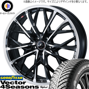 ホンダ フリード GB3 GB4 195/55R16 GY ベクター HB レオニス MV 16インチ 6.0J +50 4H100P オールシーズンタイヤ ホイール 4本SET