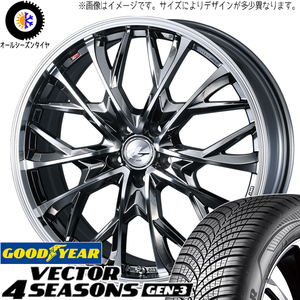 デリカ ヤリスクロス 215/55R17 GY ベクター GEN3 レオニス MV 17インチ 7.0J +40 5H114.3P オールシーズンタイヤ ホイール 4本SET