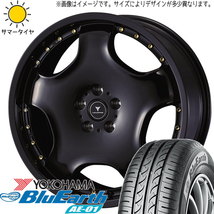 NBOX タント スペーシア 165/55R15 Y/H ブルーアース AE01 アセット D1 15インチ 4.5J +45 4H100P サマータイヤ ホイール 4本SET_画像1