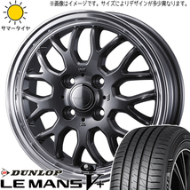 タント NBOX サクラ 155/65R14 ダンロップ ルマンファイブ グラフト 9M 14インチ 4.5J +45 4H100P サマータイヤ ホイール 4本SET_画像1