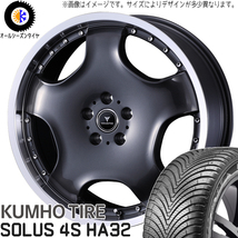 クラウン CX-3 225/45R18 クムホ HA32 アセット D1 18インチ 8.0J +45 5H114.3P オールシーズンタイヤ ホイール 4本SET_画像1