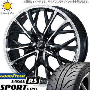 86 プリウス レガシィ BRZ 215/45R17 グッドイヤー RSSPORT S-SPEC レオニス MV 17インチ 7.0J +47 5H100P サマータイヤ ホイール 4本SET