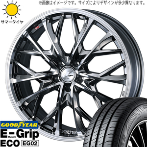 クラウン 225/45R18 グッドイヤー エフィシェントグリップ EG02 レオニス MV 18インチ 8.0J +42 5H114.3P サマータイヤ ホイール 4本SET