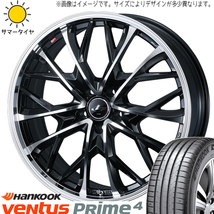 アクア 195/55R16 ハンコック K135 レオニス MV 16インチ 6.0J +42 4H100P サマータイヤ ホイール 4本SET_画像1