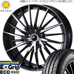 セレナ シビック 215/45R17 グッドイヤー EG02 レオニス FR 17インチ 7.0J +47 5H114.3P サマータイヤ ホイール 4本SET