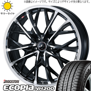 シエンタ 5穴車 195/45R17 ブリヂストン エコピア NH200C レオニス MV 17インチ 7.0J +47 5H100P サマータイヤ ホイール 4本SET