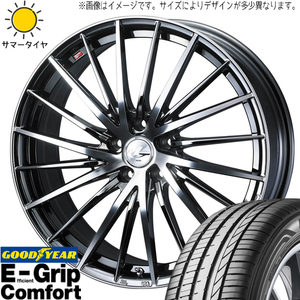 エクストレイル T32 CX 225/55R19 グッドイヤー コンフォート レオニス FR 19インチ 8.0J +45 5H114.3P サマータイヤ ホイール 4本SET