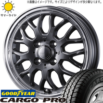 ハイゼットピクシス 145/80R12 グッドイヤー カーゴプロ グラフト 9M 12インチ 4.0J +42 4H100P サマータイヤ ホイール 4本SET_画像1