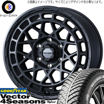 パジェロミニ キックス 195/65R16 グッドイヤー ベクター HB MVX 16インチ 7.0J +35 5H114.3P オールシーズンタイヤ ホイール 4本SET_画像1