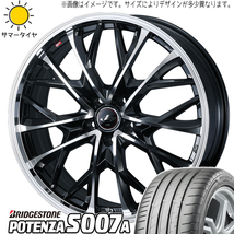 CX-3 ヤリスクロス 225/40R19 ブリヂストン ポテンザ S007A レオニス MV 19インチ 7.5J +48 5H114.3P サマータイヤ ホイール 4本SET_画像1