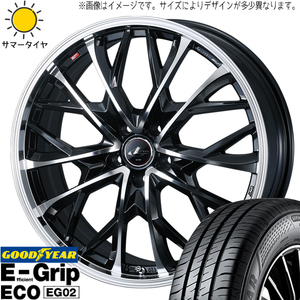 軽自動車用 165/50R15 グッドイヤー エフィシェントグリップ EG02 レオニス MV 15インチ 5.5J +42 4H100P サマータイヤ ホイール 4本SET