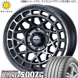 リーフ 215/40R18 ブリヂストン ポテンザ S007A マッドヴァンスX 18インチ 7.5J +35 5H114.3P サマータイヤ ホイール 4本SET