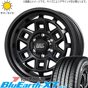 ハイエース 215/70R16 ヨコハマタイヤ ブルーアース-XT AE61 マッドクロス 16インチ 6.5J +38 6H139.7P サマータイヤ ホイール 4本SET