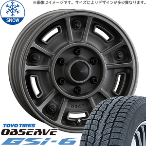 スズキ ジムニーシエラ 215/70R16 TOYO オブザーブ GSI6 DEAN BJ MEXICAN 16インチ 6.0J -5 5H139.7P スタッドレスタイヤ ホイール 4本SET