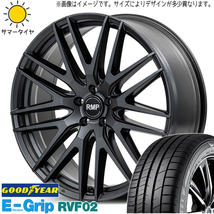 86 プリウス レガシィ BRZ 215/45R17 グッドイヤー RVF02 MID RMP 029F 17インチ 7.0J +47 5H100P サマータイヤ ホイール 4本SET_画像1