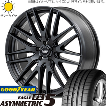 クラウン グランディス 245/35R19 GY アシンメトリック5 MID RMP 029F 19インチ 8.0J +42 5H114.3P サマータイヤ ホイール 4本SET_画像1