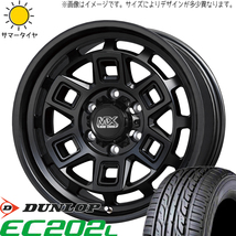 NBOX タント スペーシア 165/55R15 ダンロップ エナセーブ EC202L マッドクロス 15インチ 4.5J +45 4H100P サマータイヤ ホイール 4本SET_画像1