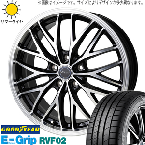 プリウス インプレッサ 195/65R15 グッドイヤー RVF02 クロノス CH-113 15インチ 6.0J +43 5H100P サマータイヤ ホイール 4本SET