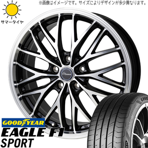 86 プリウス レガシィ BRZ 215/45R17 グッドイヤー F1 SPORT クロノス CH-113 17インチ 7.0J +47 5H100P サマータイヤ ホイール 4本SET