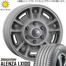 スズキ ジムニーシエラ 215/70R16 BS アレンザ LX100 DEAN BJ MEXICAN 16インチ 6.0J -5 5H139.7P サマータイヤ ホイール 4本SET_画像1