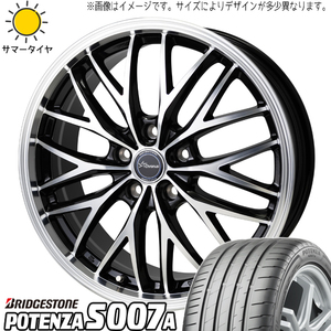 ヴォクシー レヴォーグ 215/50R17 BS ポテンザ S007A クロノス CH-113 17インチ 7.0J +53 5H114.3P サマータイヤ ホイール 4本SET